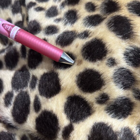 VTG 60s Hudson's Detroit Faux Fur Animal Print Coat L Penny Lane Cheetah Leopard - Picture 10 of 11